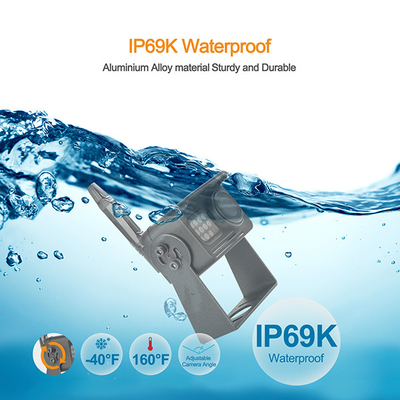 IP69K waterdichte RV achteruitrijcamera draadloos signaalsysteem met 2 camera's